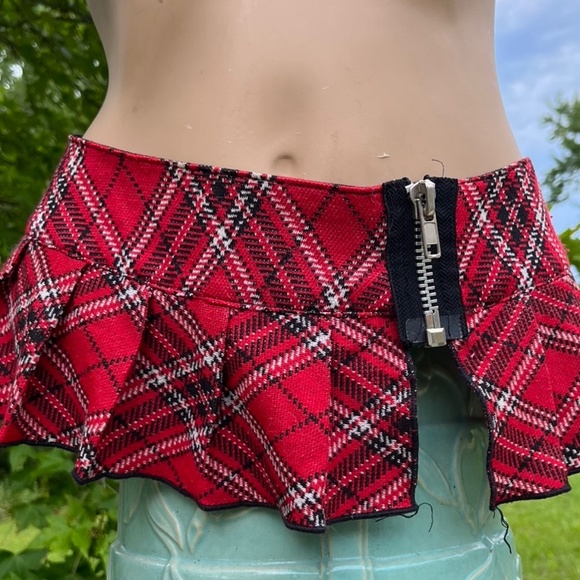 Unique*Y2K Serious Plaid Tartan Sexy Mini School Girl Skirt